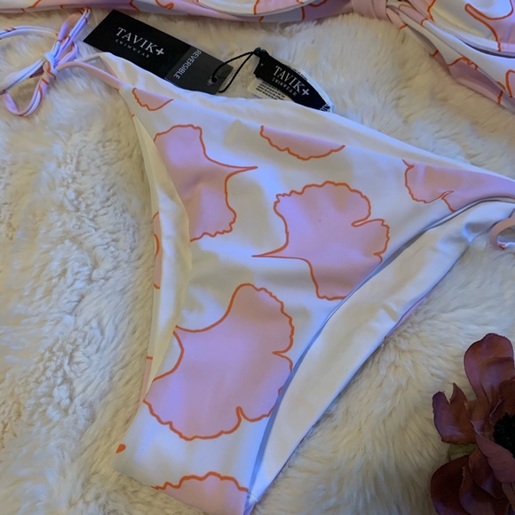 Tavik 2 Piece 👙 Pink, Orange & White Design - Picture 2 of 9